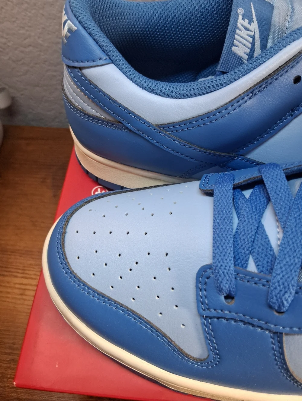 Nike Dunk Low Retro in Psycho Blue & White - Picture 2 of 8